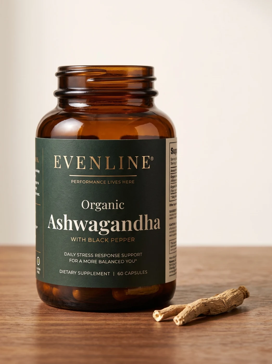 Evenline Organic Ashwagandha with Black Pepper